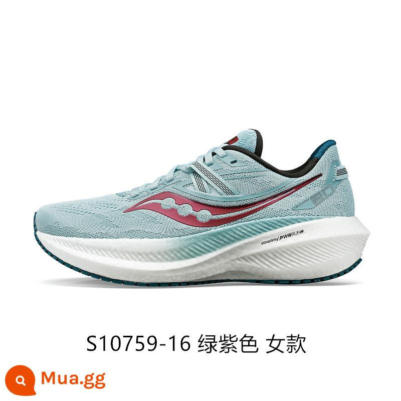 Saucony Saucony giày chạy bộ mới TRIUMPH Victory 20 đệm giày thể thao giày chạy bộ thoáng khí - S10759-16 Xanh Tím [Nữ]