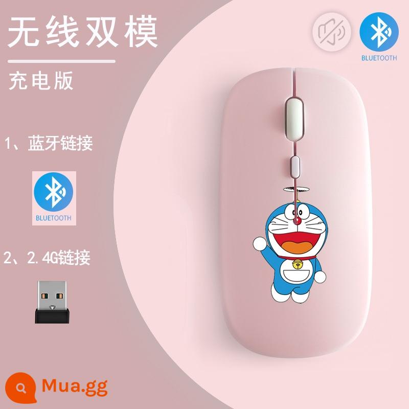 Sơn không dây Bluetooth hai chế độ tắt tiếng phiên bản trò chơi quang điện nhỏ gọn di động điện thoại di động máy tính bảng máy tính xách tay usb - Chế độ kép-Doraemon