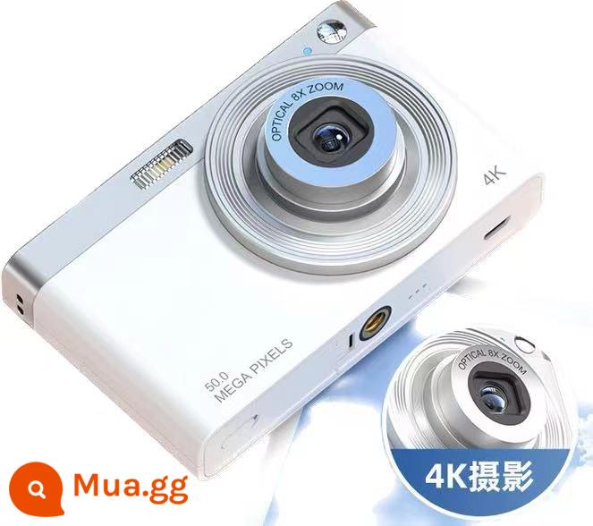 Sinh Viên Máy Ảnh Kỹ Thuật Số Camera Retro CCD Cao Cấp Khuôn Viên Camera Mục Từ Cấp Máy Ảnh Thẻ Máy Quà Tặng - Phiên bản nâng cấp hàng đầu màu trắng (ống kính có thể thu vào + 4 bộ lọc) độ phóng đại cũng rõ ràng