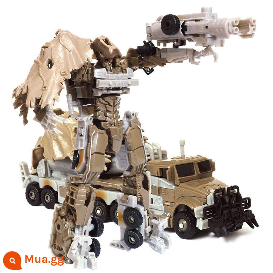 Route Police Car Robot Transformers 5 Battay Tiger Model Modeling Children Boys Toys 678 - xe bồn chở dầu 18cm