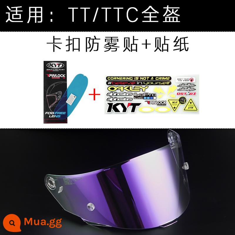 kyt k2 ttc nfr nx nz đầu máy mũ bảo hiểm đầy đủ kính siêu cha thảm sát Marvel miếng dán chống sương mù - TT Aurora Purple + miếng dán chống sương mù đặc biệt (dùng cả ngày lẫn đêm)