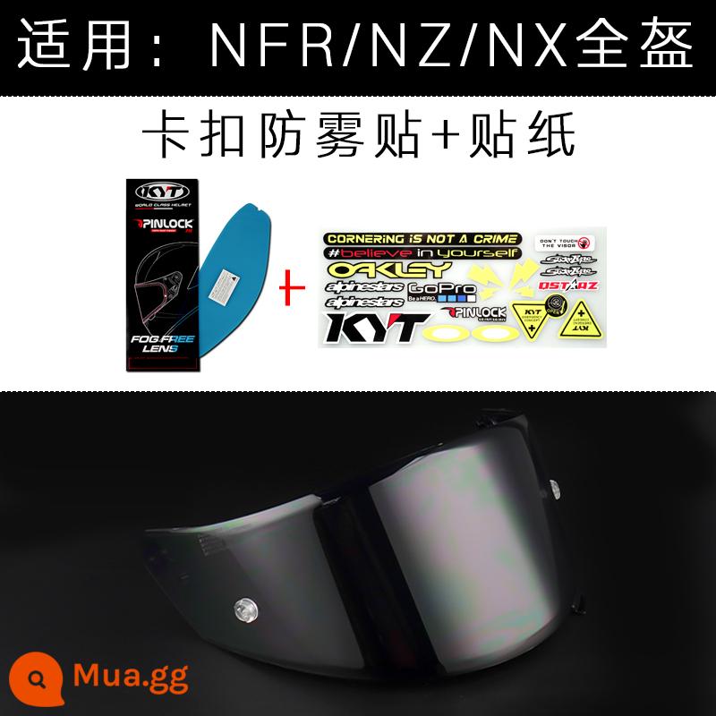 kyt k2 ttc nfr nx nz đầu máy mũ bảo hiểm đầy đủ kính siêu cha thảm sát Marvel miếng dán chống sương mù - Trà đen NFR/NZ/NX + miếng dán chống sương mù đặc biệt