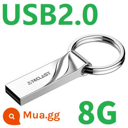 Taipower Ổ Đĩa U 8G Leying USB2.0 Tốc Độ Cao Mini Kinh Doanh Kim Loại Siêu Mỏng 8G Ổ Bút Móc Khóa Ổ Bút USB - xám