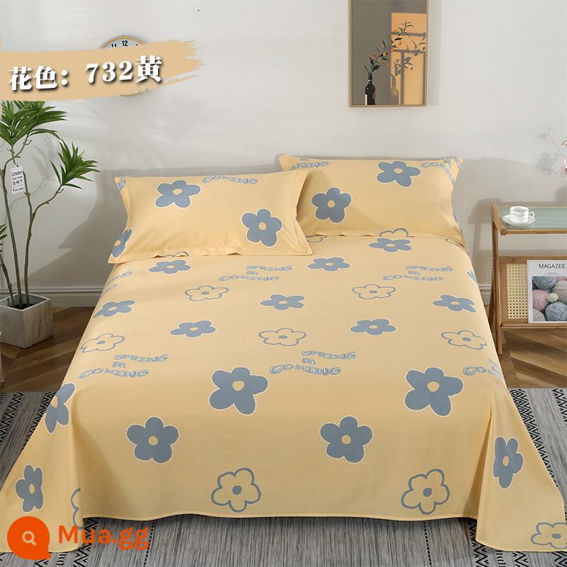 Vải Cotton Dày Dặn Giường Vỏ Chăn 4 Bộ Chăn Ga Vải Hai Dây Rộng Hoa Lớn Vải Cotton Chế Biến Tùy Chỉnh - Rượu sâm banh