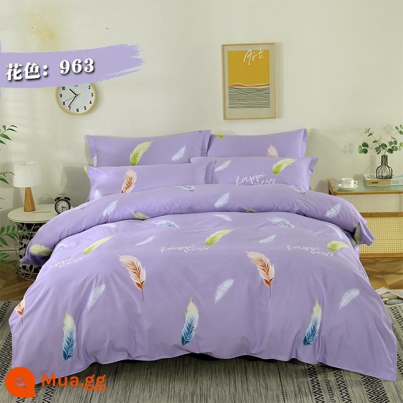 Vải Cotton Dày Dặn Giường Vỏ Chăn 4 Bộ Chăn Ga Vải Hai Dây Rộng Hoa Lớn Vải Cotton Chế Biến Tùy Chỉnh - hoa vân anh