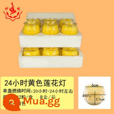 Đèn thánh thắp đèn ghee 2.3.4.8 giờ nhà chùa lễ Phật cho đèn nến nhà hàng chè nóng sáp thơm KTV - 12 đèn vàng 24h (đèn trong nhà)