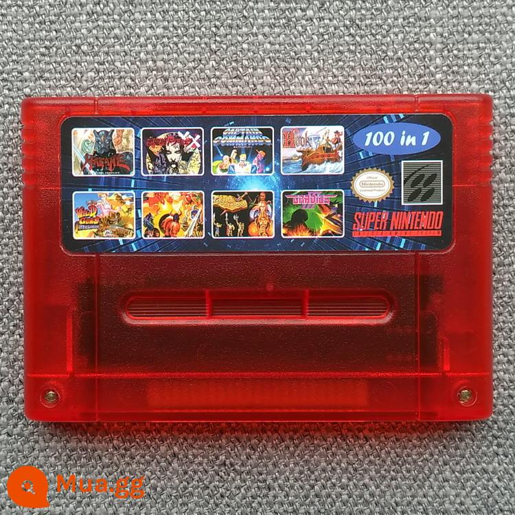 Super Ren SFC Classic 100 trong 1 Vị tướng nổi tiếng Vua rồng Chiến binh Bàn tròn Samurai Castlevania XX Steel Ninja - vỏ trong suốt màu đỏ