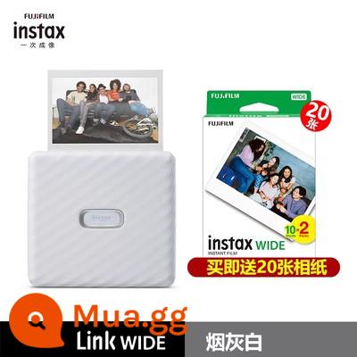 Máy in Fuji Polaroid mini link/sp3 chụp ảnh một lần trên điện thoại di động máy in bỏ túi di động - link màu xám khói rộng (gồm 20 tờ giấy ảnh)