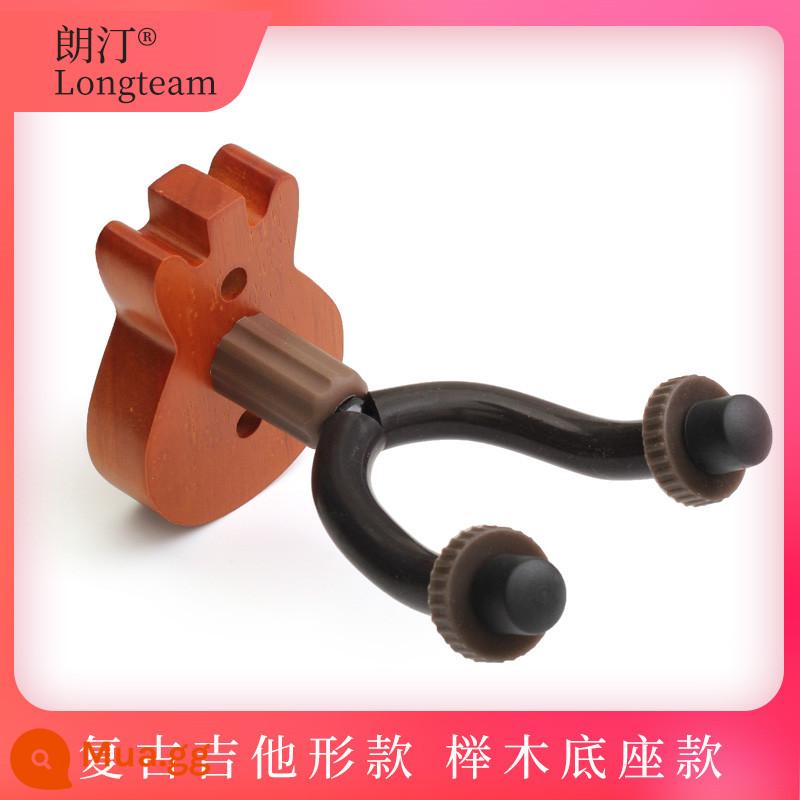 Langting gỗ sồi đàn guitar móc cổ điển đàn guitar điện treo tường đàn ukulele violon treo đàn piano giá - Đế gỗ sồi nâng cấp hình dáng đàn guitar cổ điển