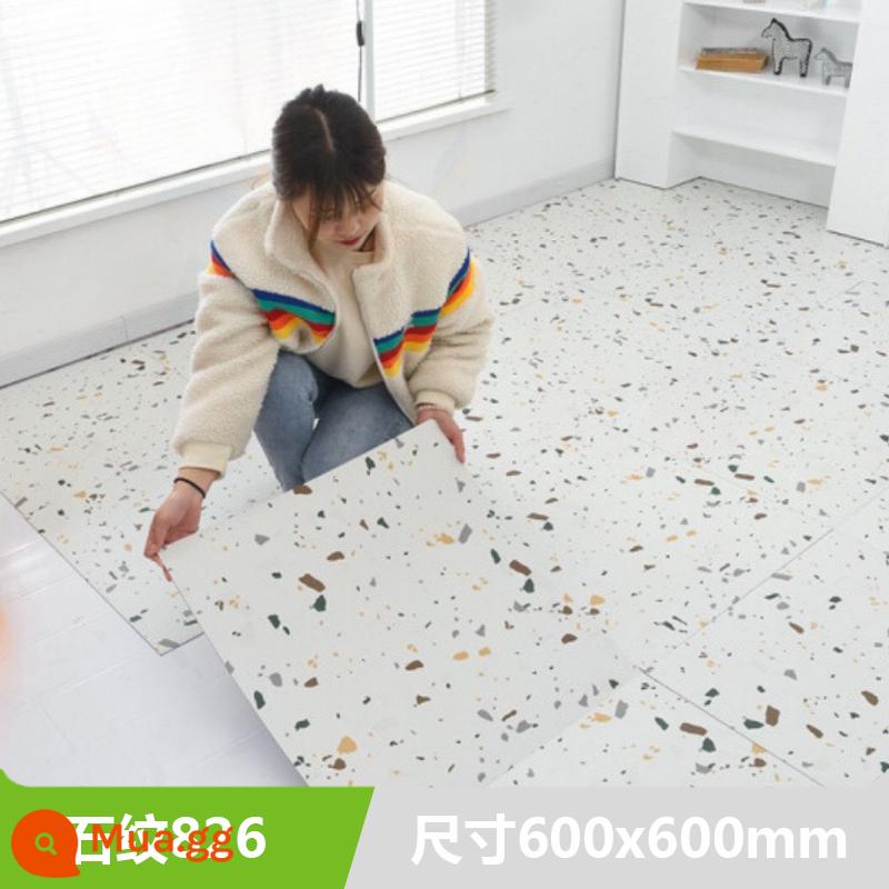 800x800 kích thước lớn sàn dán tự dính sàn PVC sàn da xi măng dán sàn dày chịu mài mòn tầng - Mẫu đá 826 mỗi viên 5m2