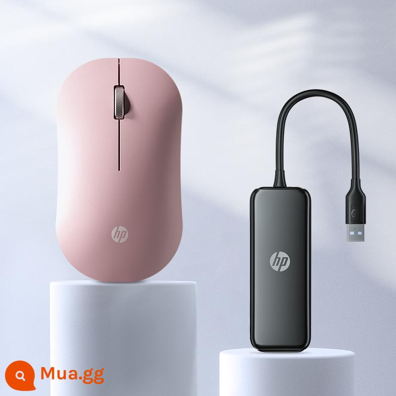 hp hp chuột không dây bluetooth tắt tiếng máy tính xách tay cô gái văn phòng dễ thương thích hợp cho máy tính bảng ipad mac - [Chế độ kép Bluetooth không dây] Bột im lặng + đế cắm 4 trong 1