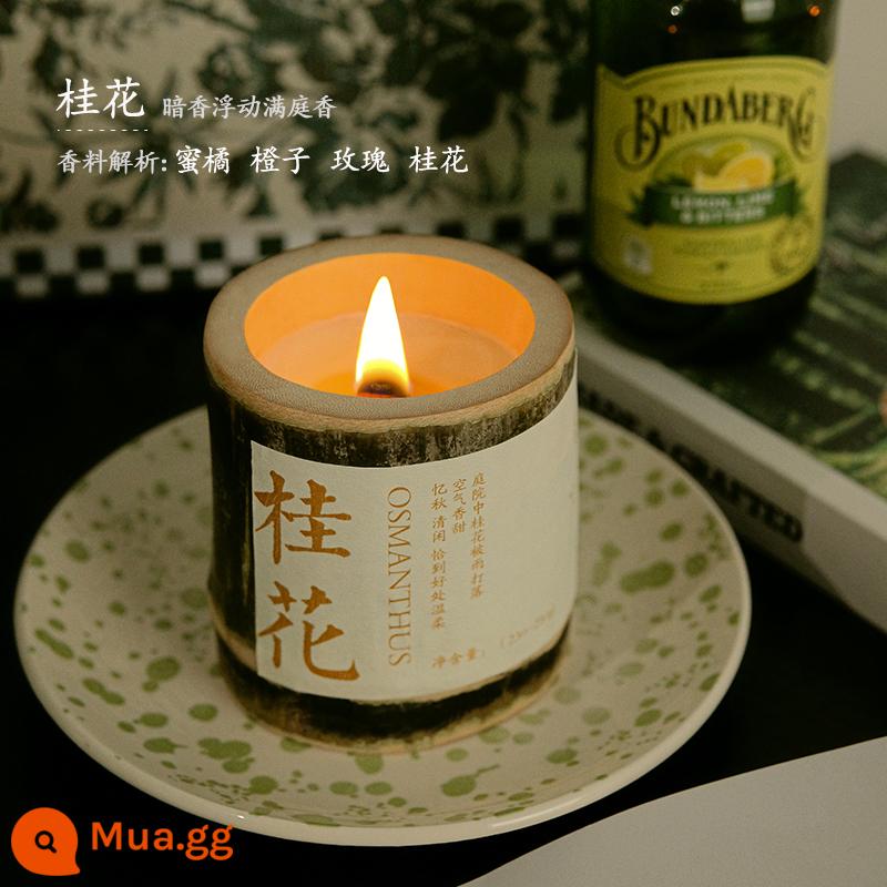 Hộp Quà Nến Thơm "Tre You're Safe" Năm Mới Tre Món Quà Sinh Nhật Niche Osmanthus Hương Thơm Trong Nhà Lâu Dài - Osmanthus có mùi thơm tinh tế khiến khu vườn tràn ngập hương thơm.