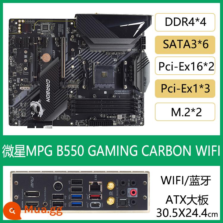 MSI/MSI MPG B550 GAMING PLUS EDGE wifi bo mạch chủ lưỡi CARBON Diablo AM4 - MPG B550 GAMING CARBON WIFI 95 máy tính bảng rời mới