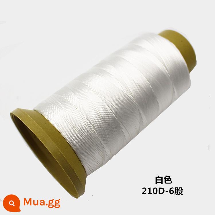 Máy may chủ đề hộ gia đình lớn cuộn da sợi handmade sợi nylon cường độ cao lụa màu sáng sợi tơ jeans sợi dày - Trắng 210-D6[400D]