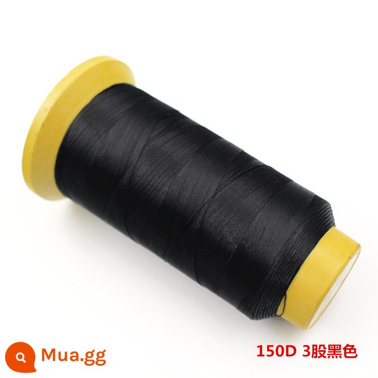 Máy may chủ đề hộ gia đình lớn cuộn da sợi handmade sợi nylon cường độ cao lụa màu sáng sợi tơ jeans sợi dày - Đen 150D3