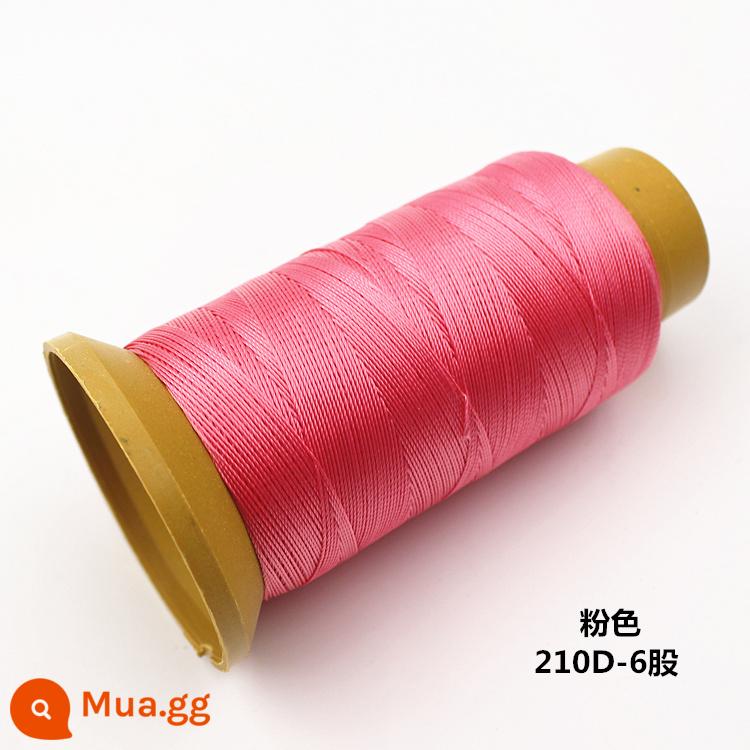 Máy may chủ đề hộ gia đình lớn cuộn da sợi handmade sợi nylon cường độ cao lụa màu sáng sợi tơ jeans sợi dày - Hồng 210-D6[400D]