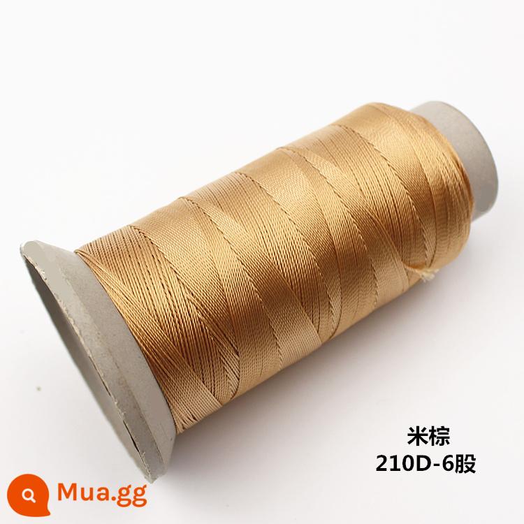 Máy may chủ đề hộ gia đình lớn cuộn da sợi handmade sợi nylon cường độ cao lụa màu sáng sợi tơ jeans sợi dày - Gạo lứt 210-D6[400D]