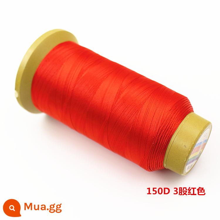 Máy may chủ đề hộ gia đình lớn cuộn da sợi handmade sợi nylon cường độ cao lụa màu sáng sợi tơ jeans sợi dày - Đỏ 150D3