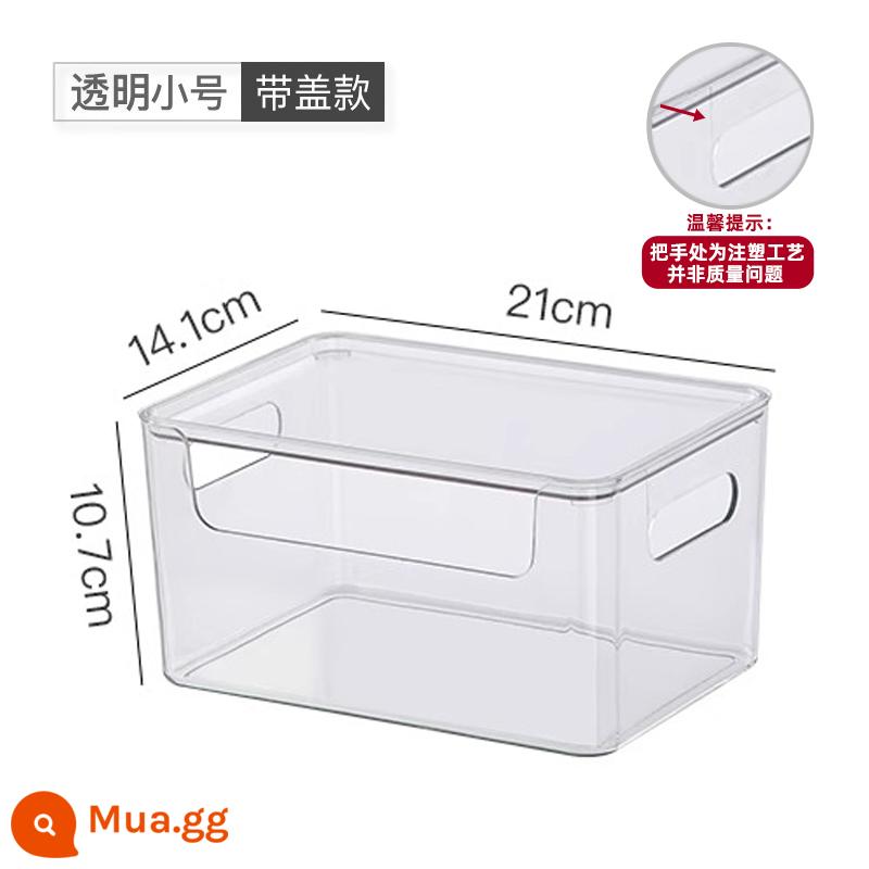 Taili Để Bàn Hộp Bảo Quản Acrylic Trong Suốt Hộp Bếp Ăn Nhẹ Giỏ Đựng Mỹ Phẩm Mặt Nạ Hoàn Thiện Hộp - Kích thước nhỏ trong suốt - có nắp