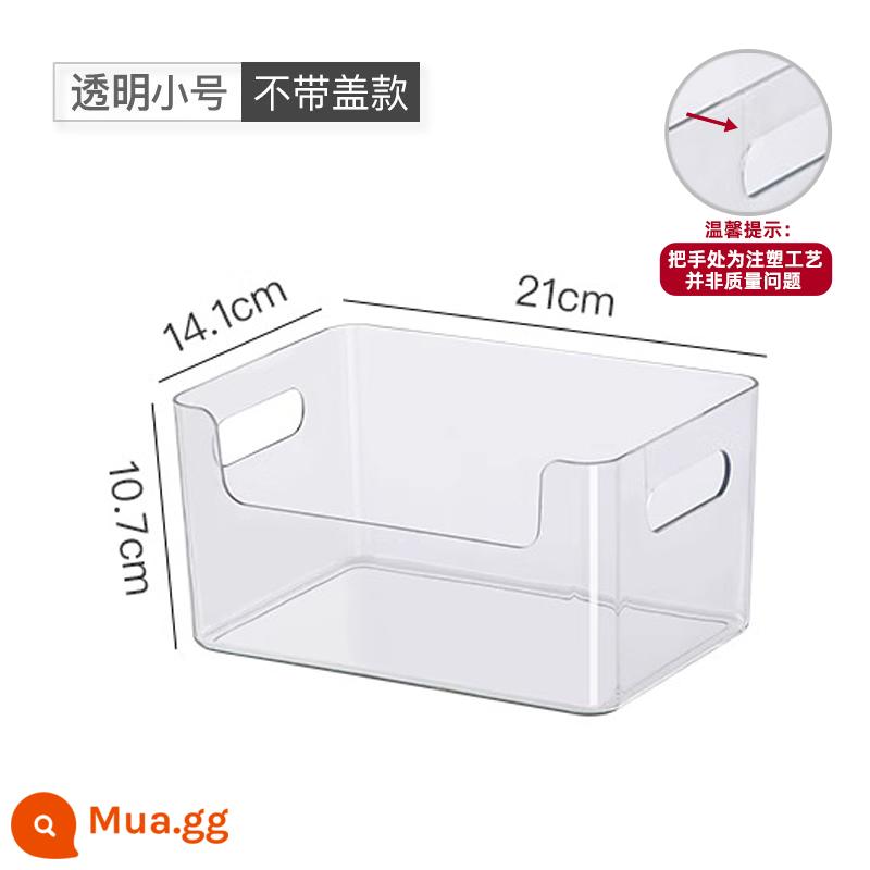 Taili Để Bàn Hộp Bảo Quản Acrylic Trong Suốt Hộp Bếp Ăn Nhẹ Giỏ Đựng Mỹ Phẩm Mặt Nạ Hoàn Thiện Hộp - Kích thước nhỏ trong suốt - không có nắp