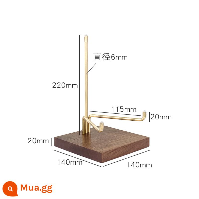 Kỳ lạ đế đá trang trí pha lê hỗ trợ gỗ mã não ngọc khoáng mẫu vật nhỏ thủ công màn hình hiển thị đứng - Giá để đĩa trang trí cỡ lớn bằng gỗ óc chó đen vừa, đế lớn 14cm