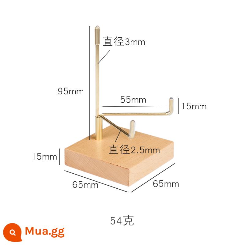 Kỳ lạ đế đá trang trí pha lê hỗ trợ gỗ mã não ngọc khoáng mẫu vật nhỏ thủ công màn hình hiển thị đứng - Gỗ sồi 3 ngạnh kích thước lớn đựng được cốc, đĩa