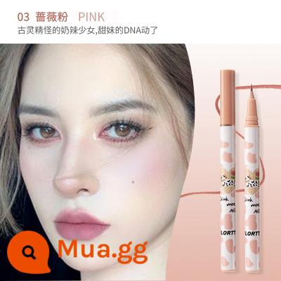 Lying tằm bút kẻ mắt FLORTTE Flower Loria Wow fine eyeliner pen down to waterproof shadow pen 04 - #03 Phấn Hoa Hồng (Phấn mở mắt trong)