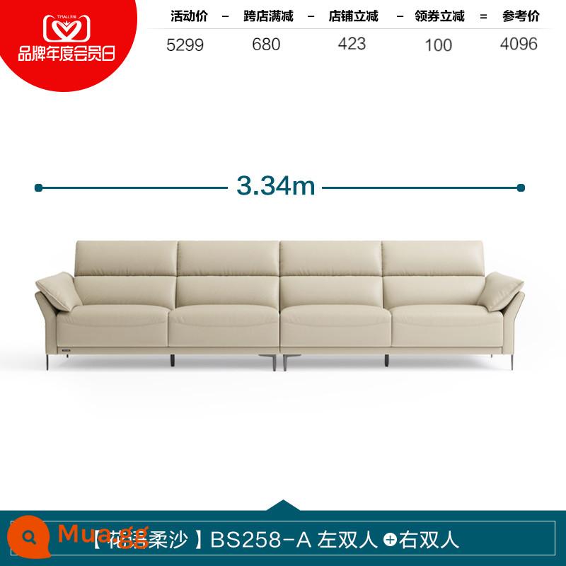 Lin's Home Living Room Hiện Đại Sofa Vải Đơn Giản Ngôi Nhà Nhỏ Internet Người Nổi Tiếng Thẳng Đồ Nội Thất Lin's Wood Industry BS258 - [Cát mềm ngôn ngữ hoa] BS258-A đôi trái + đôi phải