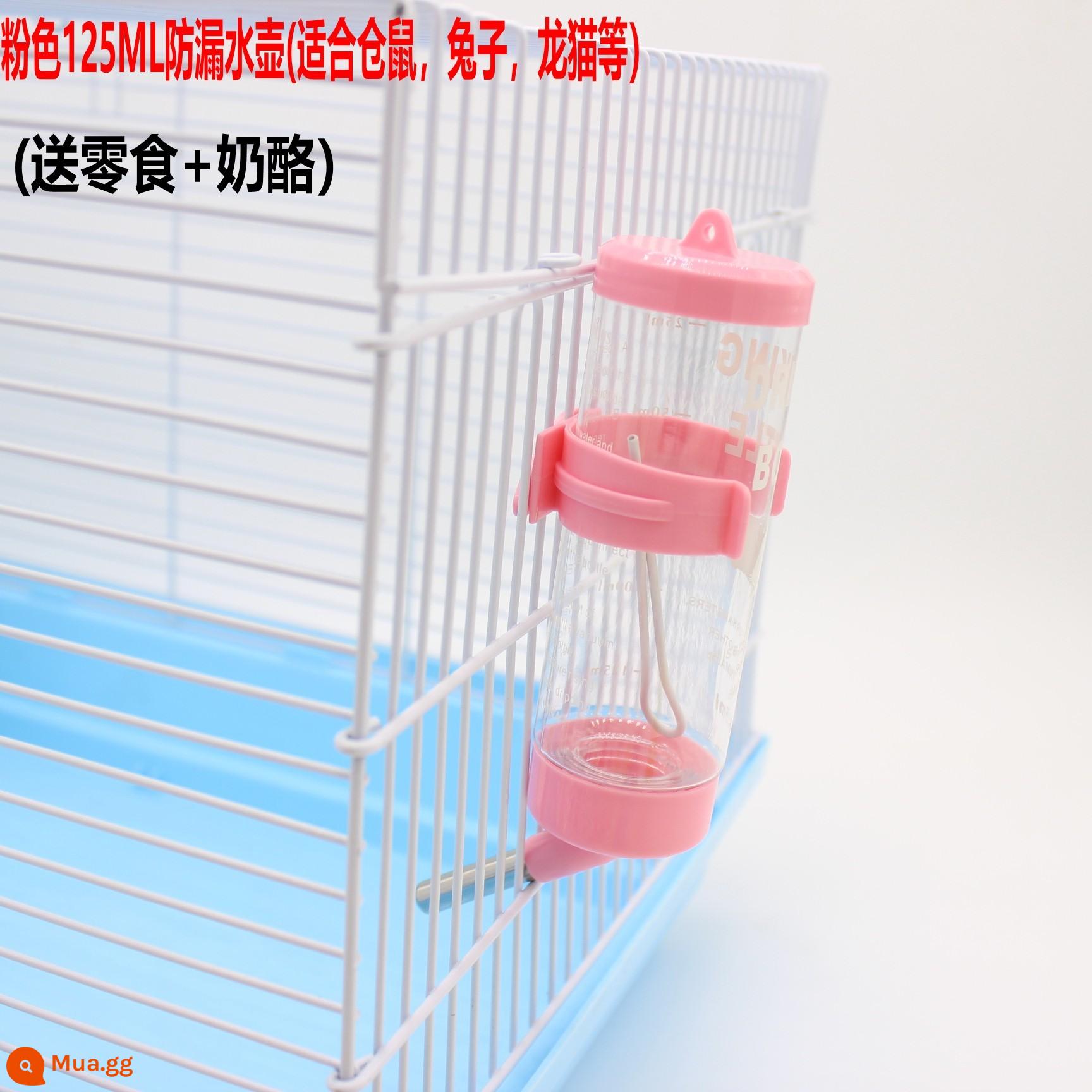 Hamster Uống Ấm Siêu Tốc Nhím Chinchilla Bóng Uống Chuột Lang Chuột Lang Thỏ Tiếp Liệu Gấu Vàng Cho Ăn Nước Dọc - Ấm bi thép 125ml (hồng)