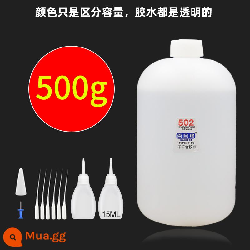 keo 502 chai lớn chính hãng 3 giây keo dán quảng cáo keo dán nhanh khô keo dán đồ gỗ chuyên dùng - 500g (đi kèm phụ kiện)