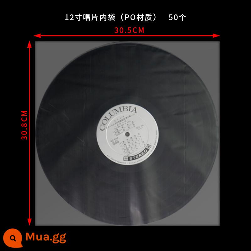 50 miếng 12 inch vinyl bảo vệ màng bên trong, không ghi tĩnh điện bên trong túi, dày 8 dây chống tĩnh điện túi bảo vệ, miễn phí vận chuyển - 50 túi đựng hồ sơ bên trong 12 inch (chất liệu PO)