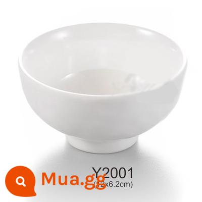 Bát cơm trắng phòng ăn bộ đồ ăn melamine giả sứ nhựa bát nhỏ chống rơi hàn quốc cá tính sáng tạo bát hộ gia đình - Y2001