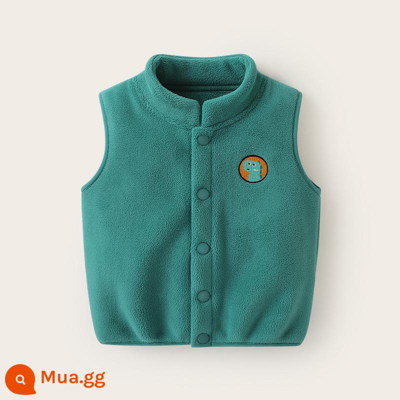 Quần áo trẻ em cardigan nhung vest thu đông quần áo thu đông bé trai bé gái trẻ em trẻ em triều Y7657 - màu xanh lá