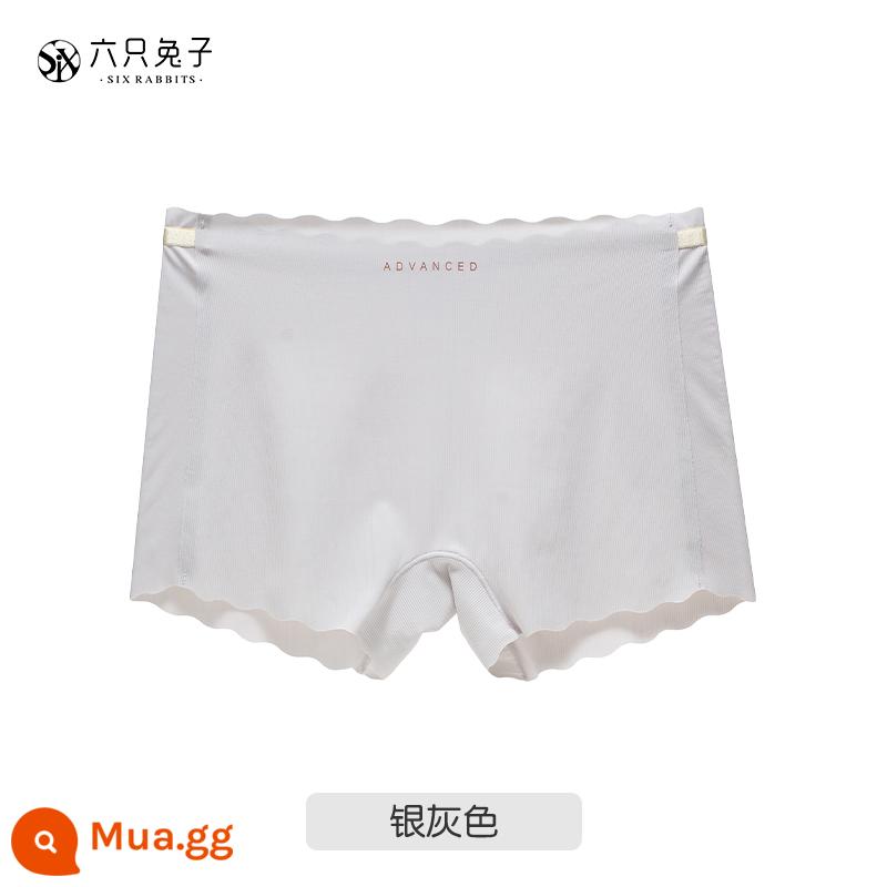 Sáu Thỏ Băng Lụa Liền Mạch An Toàn Quần Quần Lót Nữ Thoải Mái Thoáng Khí Đáy Cotton Mềm Chống Lộ Quần Lót - xám bạc