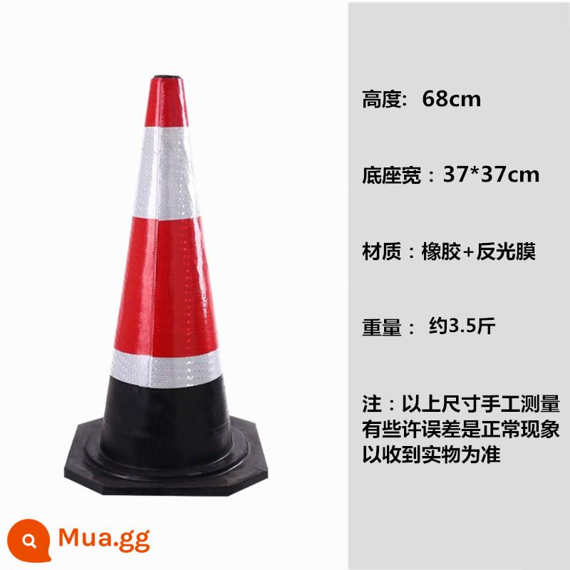 Cao Su 70CM Đường Nón 50CM Kem Nón Phản Quang Nón 90CM Nón Giao Thông An Toàn Rào Chắn Cô Lập Bến Tàu - Nón đường cao su 70CM: 3,5 catties