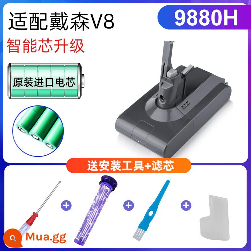 Tương thích với thay thế pin máy hút bụi Dyson v6v7v8v10v11V15 Danh sách phụ kiện máy hút bụi Dyson - Tương thích với dòng Dyson V8 [9880H]