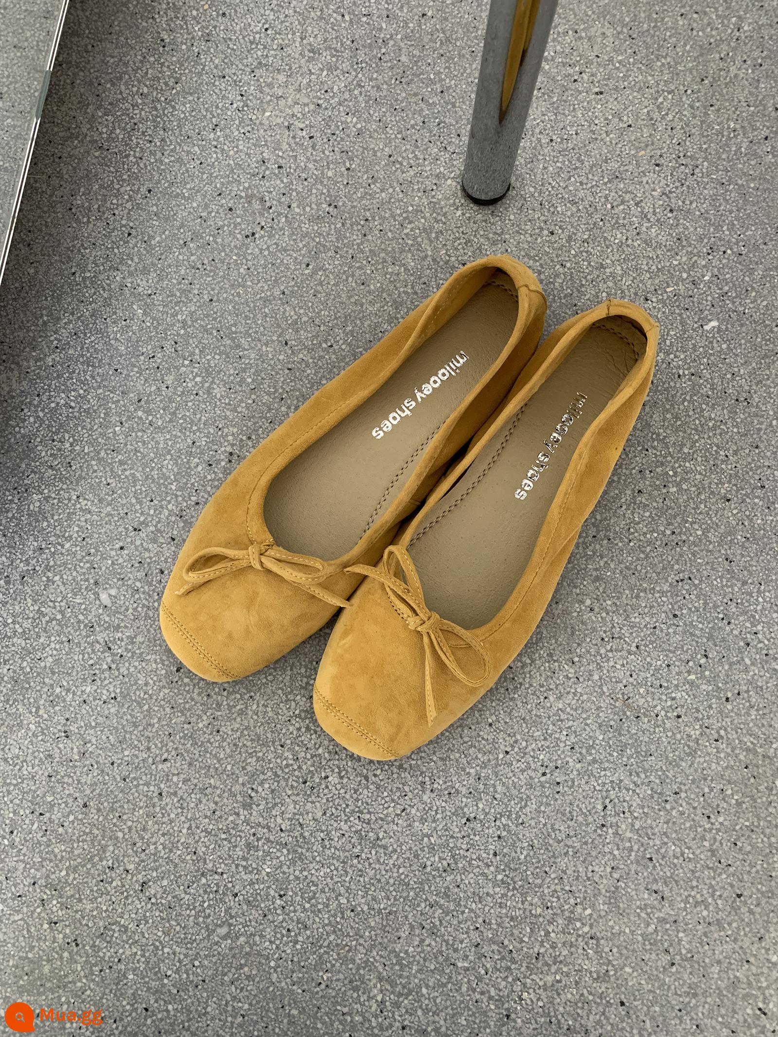 Lost Nai Sừng Tấm "Sống Động Ba Lê Giày" Pháp Retro Cổ Tích Flat Ballet Giày Xuân Thu Da Thật Chính Hãng Da Túi Giày dành cho Nữ - Đặt trước nghệ nghệ sẽ có hàng sau 8 ngày làm việc