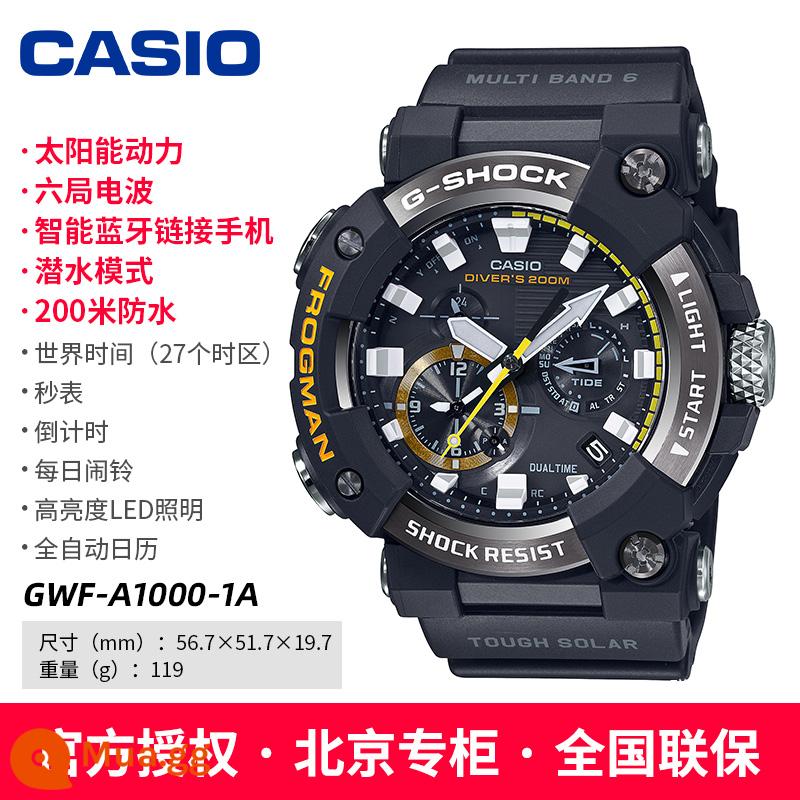 Đồng hồ CASIO nam mèo man ba thế hệ chạy GPS thể thao ngoài trời đồng hồ thông minh gsw1000 hàng chính hãng - Ưu đãi đặc biệt Frogman thế hệ thứ bảy GWF-A1000-1APR