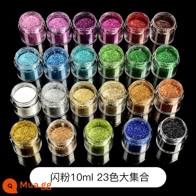 Mịn đèn flash bột tự làm chất liệu handmade Đầm pha lê keo AB keo khuôn nhựa UV keo cát lún mạt chược phụ - Bộ long lanh 10ml 23 màu