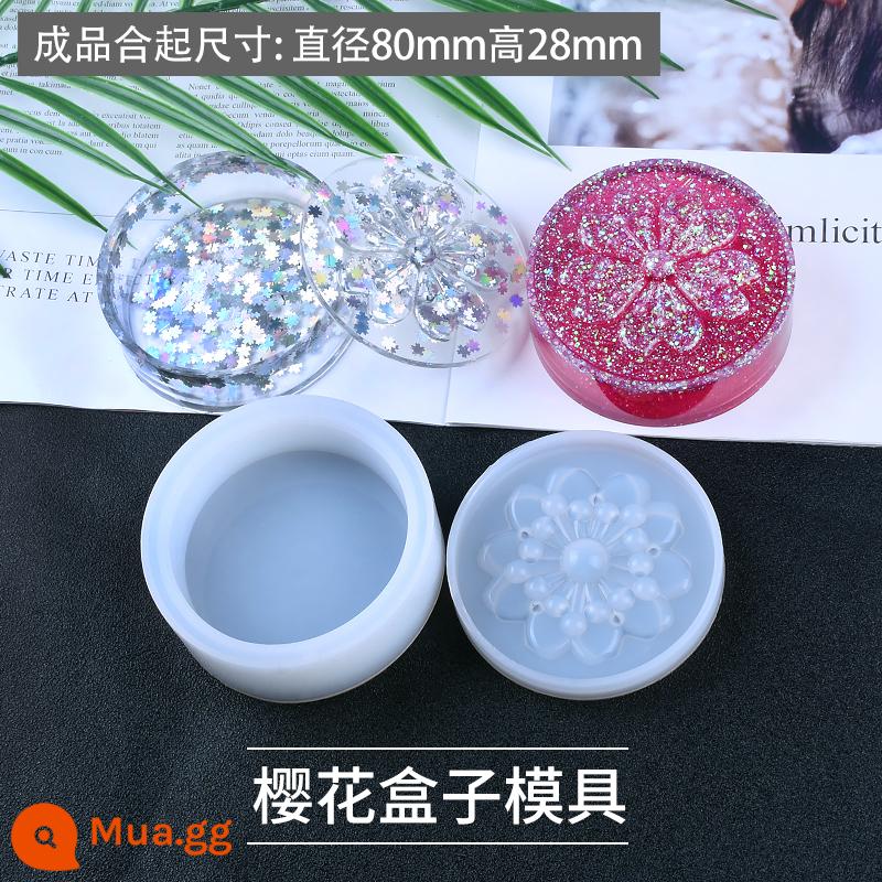 Miễn phí vận chuyển khuôn silicone bộ sưu tập pha lê keo AB keo handmade tự làm gói nguyên liệu nhựa epoxy keo mài mòn móng vuốt mèo - Khuôn hộp hoa anh đào