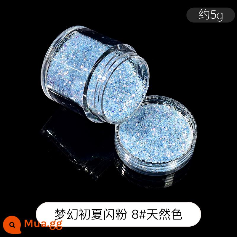 Mịn đèn flash bột tự làm chất liệu handmade Đầm pha lê keo AB keo khuôn nhựa UV keo cát lún mạt chược phụ - Đầu hè mộng mơ long lanh 8# xanh da trời