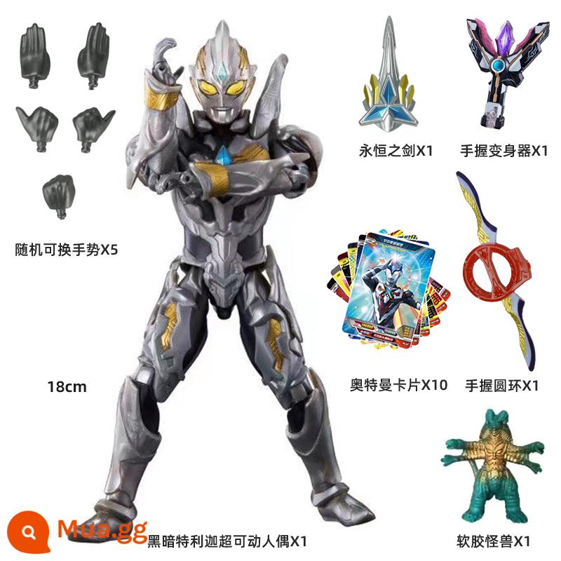 SHF Sáng Bằng Không Đồ Chơi Mô Hình Cuối Cùng Sáng Vàng Áo Đa Khớp Nhân Vật Hành Động Mẫu Bé Trai - [Dark Teliga] Tượng di động 17 khớp, thu thập và nhận giá đỡ