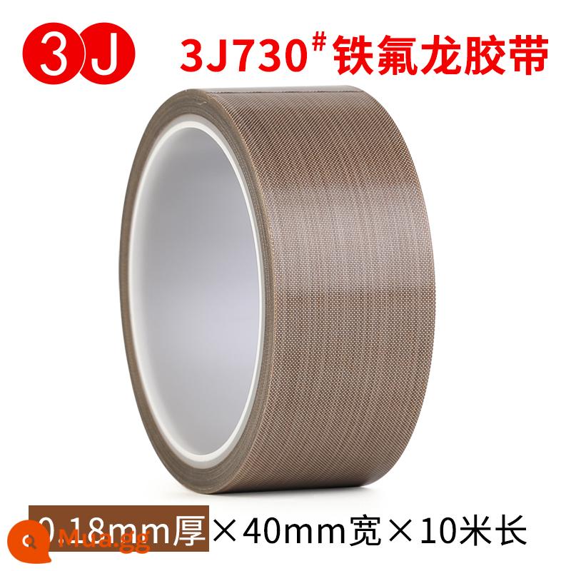 3J730 Băng Teflon chịu nhiệt độ cao bảng mạch cách nhiệt chống nhiệt độ cao chống bỏng cách nhiệt chống cháy chịu mài mòn chịu nhiệt 300 độ máy cắt túi máy hút chân không đóng gói băng vải niêm phong Băng Teflon - Rộng 40mm x dày 0,18 x 10 mét