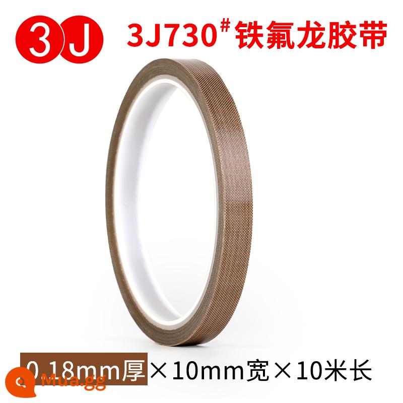 3J730 Băng Teflon chịu nhiệt độ cao bảng mạch cách nhiệt chống nhiệt độ cao chống bỏng cách nhiệt chống cháy chịu mài mòn chịu nhiệt 300 độ máy cắt túi máy hút chân không đóng gói băng vải niêm phong Băng Teflon - Rộng 10 mm x dày 0,18 x 10 mét