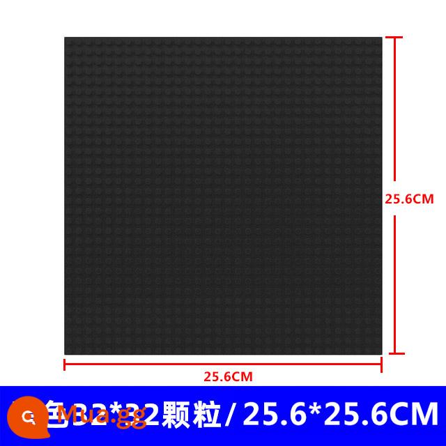 Lắp Ráp Khối Xây Tầng Thành Phố Đường Phố Trẻ Em Hạt Nhỏ Phụ Kiện Bàn Đồ Chơi Treo Tường Đế Đa Năng - Hạt nhỏ màu đen 32 * 32