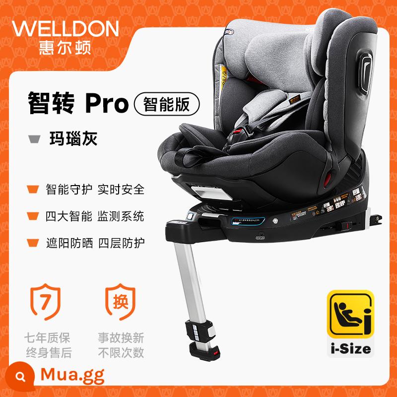 Ghế an toàn trẻ em welldon Welldon Zhizhuan Pro Xe ô tô cho bé 0-7 tuổi có vòng xoay ô tô cho bé - Zhizhuan Pro-Agate Grey EPP+ Phiên bản thông minh