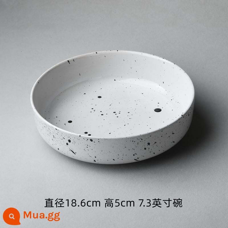 Nghệ sĩ 8 inch cá tính Bộ đồ ăn Nhật Bản đĩa phương Tây sáng tạo đĩa sứ hộ gia đình đĩa tròn bít tết đĩa đĩa ăn tối - nâu nhạt 56