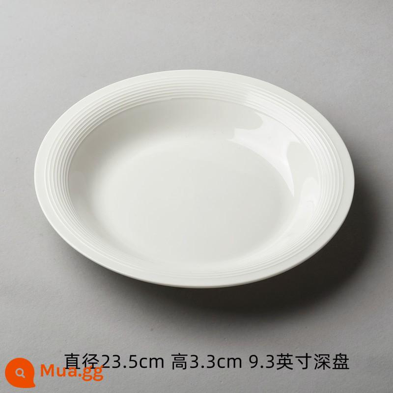 Nghệ sĩ 8 inch cá tính Bộ đồ ăn Nhật Bản đĩa phương Tây sáng tạo đĩa sứ hộ gia đình đĩa tròn bít tết đĩa đĩa ăn tối - hai mươi bốn