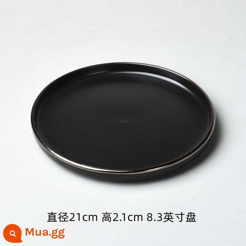 Nghệ sĩ 8 inch cá tính Bộ đồ ăn Nhật Bản đĩa phương Tây sáng tạo đĩa sứ hộ gia đình đĩa tròn bít tết đĩa đĩa ăn tối - 14