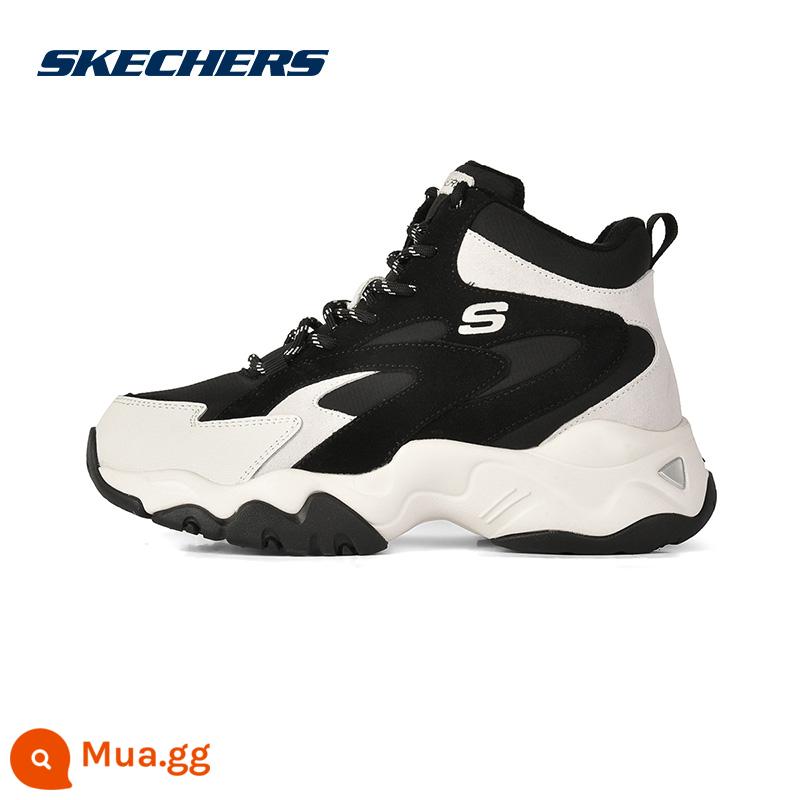 Skechers SKECHERS bố giày nữ mùa thu đông cộng nhung ấm ống cao đáy dày giày thể thao gấu trúc 167595 - 167595/BKW (ảnh chính)